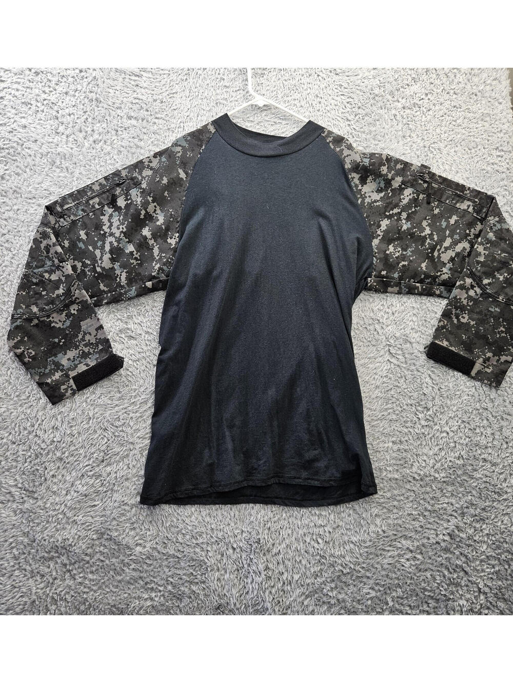 TRU-SPEC Combat Shirt Cordura Black Camouflage Digital Men 2XL Stretch Fitted